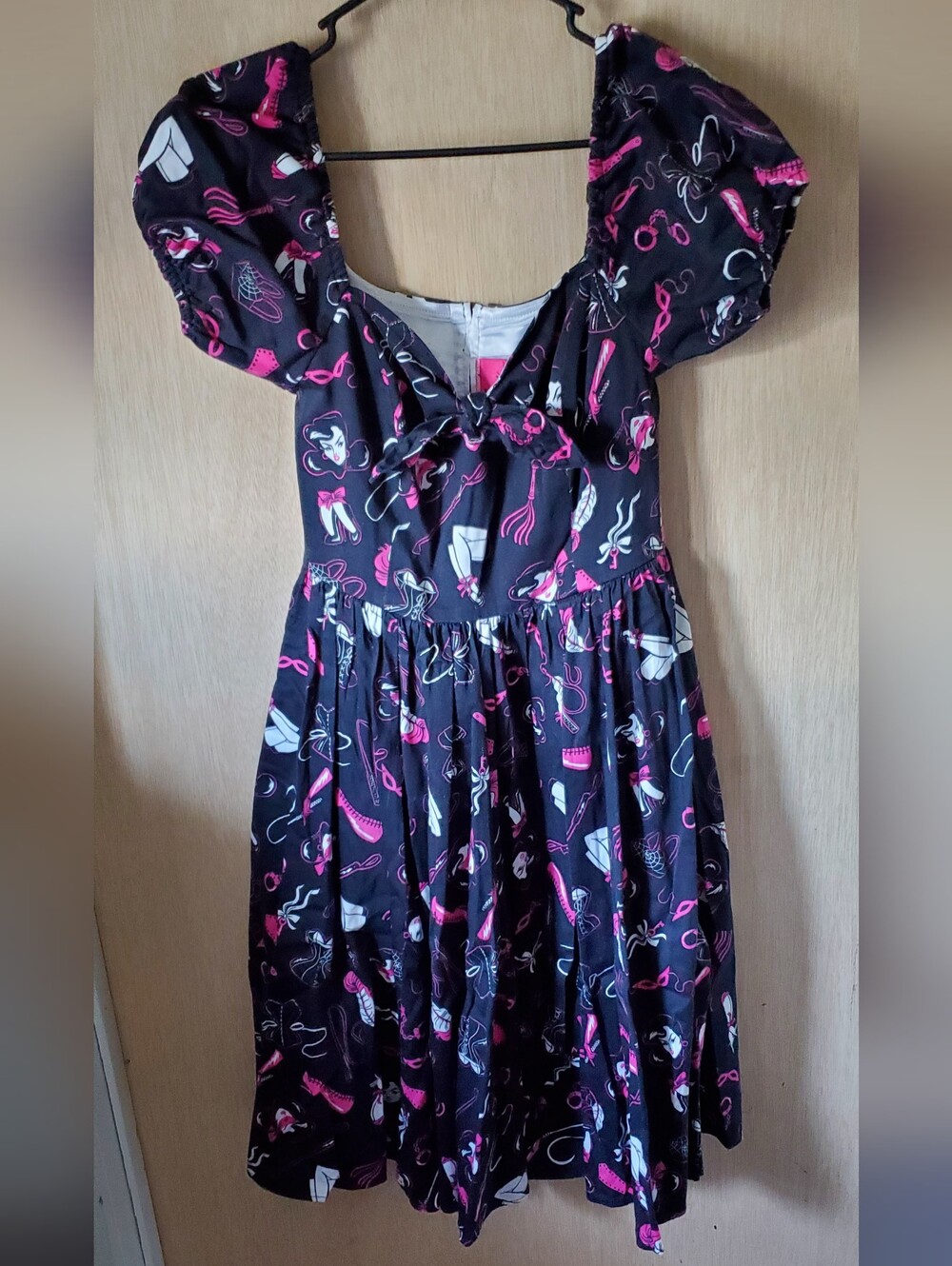 Vixen by Micheline Pitt Vixen Swing Dress in Frisky Fetish Print, Size MD GUC - Picture 2 of 13